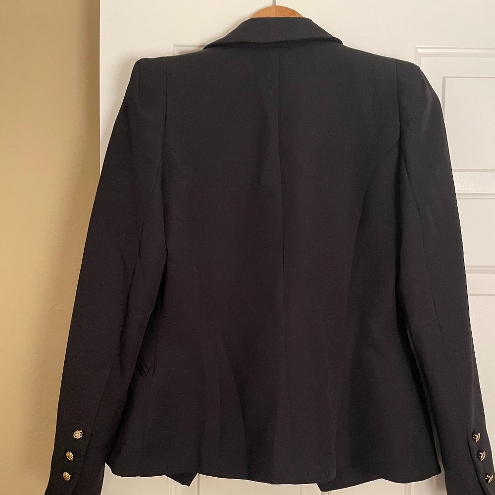 Black Puff Sleeve Blazer